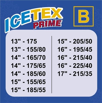 CADENAS DE NIEVE TEXTIL ICETEX Talla B 