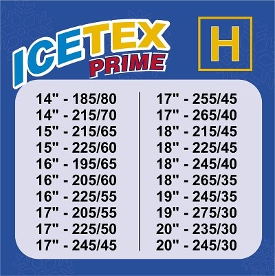 CADENAS DE NIEVE TEXTIL ICETEX Talla H 