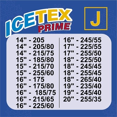 CADENAS DE NIEVE TEXTIL ICETEX Talla J 