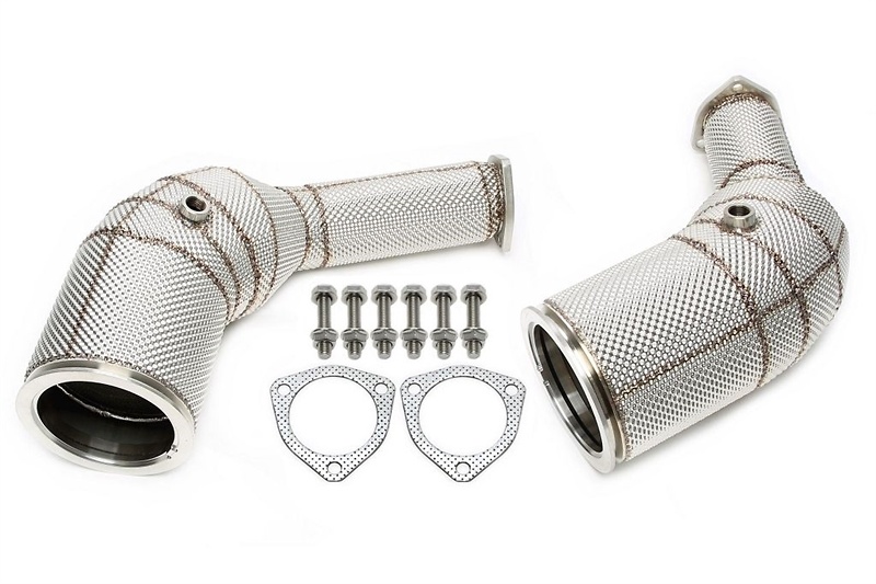 Downpipe con escudo térmico y catalizador apto para Audi A6-​RS6 C8, A7 Sportback-​RS7 