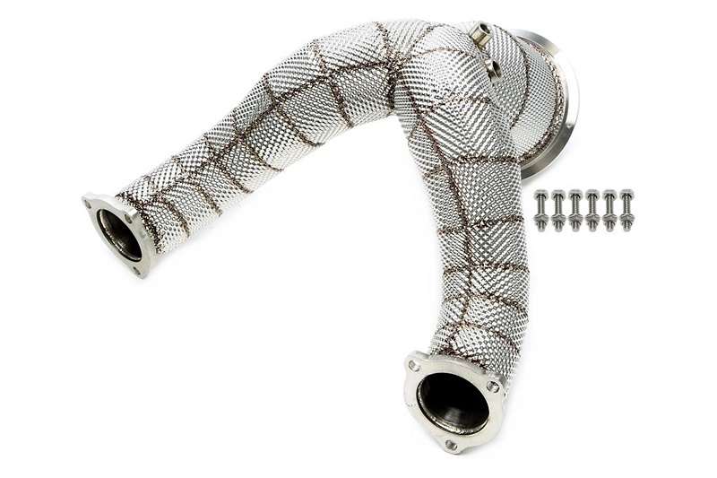 Downpipe con pantalla térmica y catalizador adecuado para Audi A4-S4, A5-S5 tipo W8-B9 