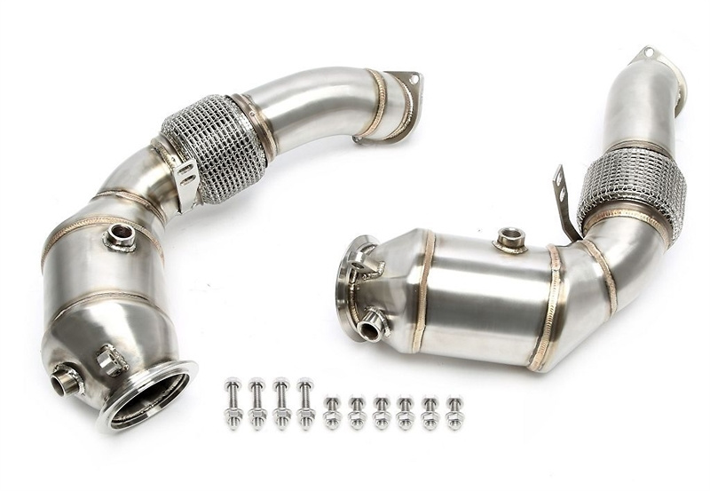 Downpipe para motores BMW 5 series F10/11/07, 6 series F12/F13, 7 series F01/02/03, X5 E70, X6 E71 - N63 