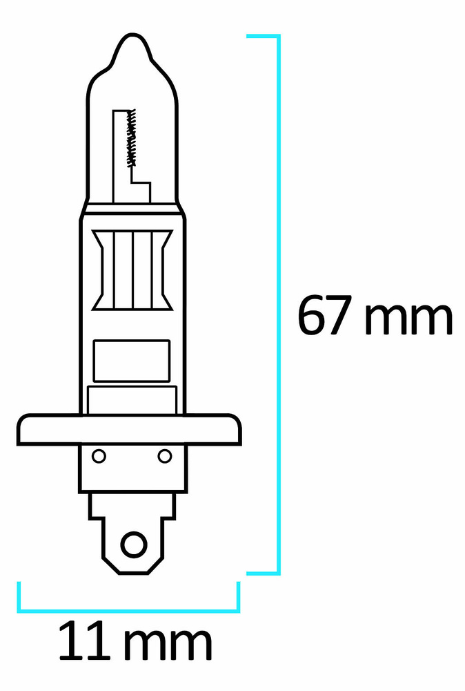 Estuche de Lámparas 2 x H-1 METAL BLUE + 60% LUZ 12V 55W 