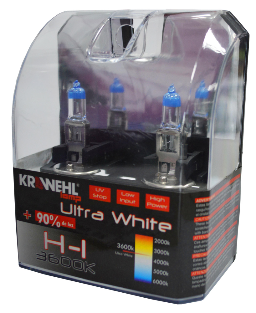 Estuche de Lámparas 2 x H-1 ULTRA WHITE + 90% LUZ 12V 55W 