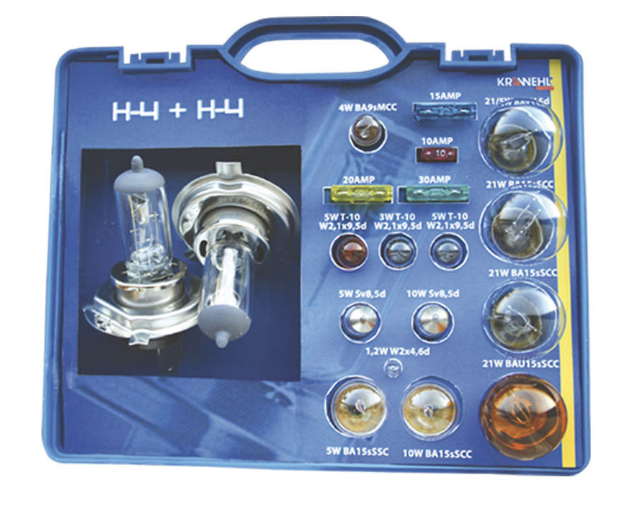 Estuche de Lámparas H-4 + H-4 12V 60/55W (Surtido 15 lámparas) 