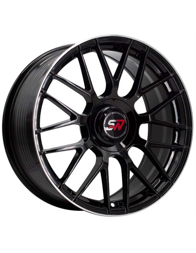 SPACWHEELS F083 BLACK GLOSS / LIP ALUM 