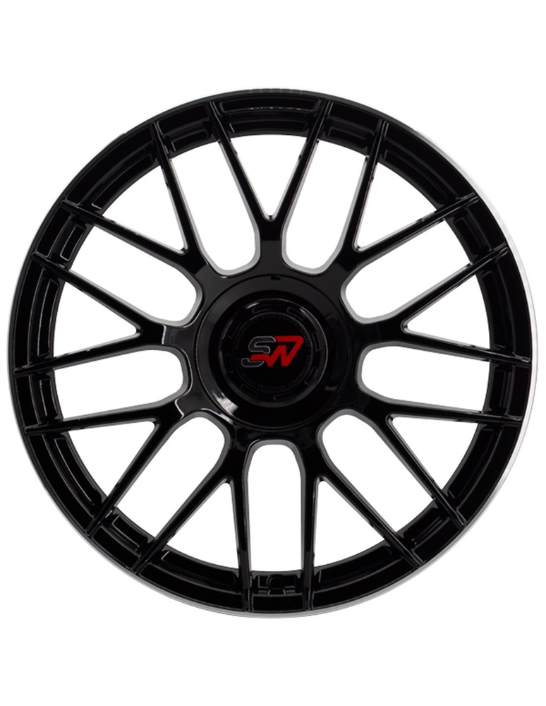 SPACWHEELS F083 BLACK GLOSS / LIP ALUM 