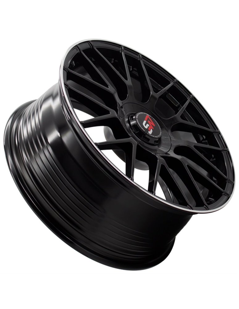 SPACWHEELS F083 BLACK GLOSS / LIP ALUM 