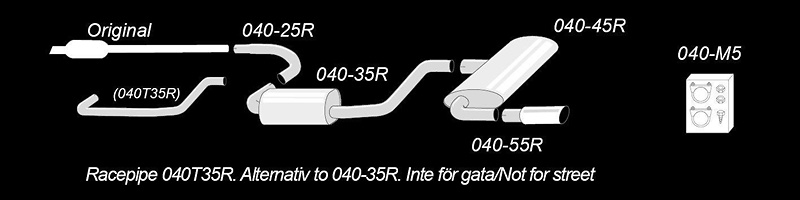 Sistema de escape en acero inoxidable 1x100mm apto para VW Golf V/VI / Audi A3 8P 