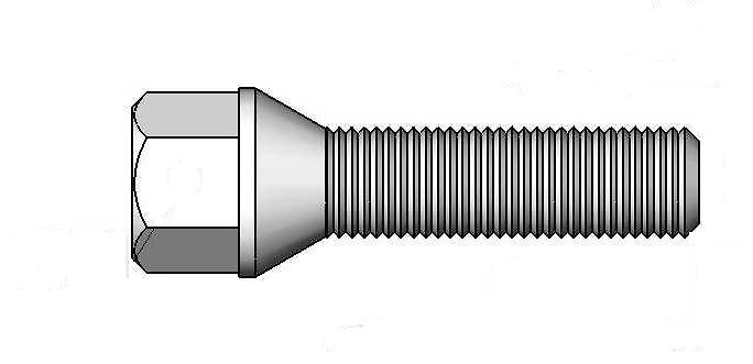 TORNILLO CONICO 12x125 45mm LLAVE 19 