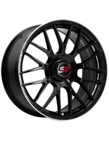 SPACWHEELS F083 BLACK GLOSS / LIP ALUM