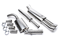 Sistema de escape en acero inoxidable  2x76mm DTM apto para VW Golf III